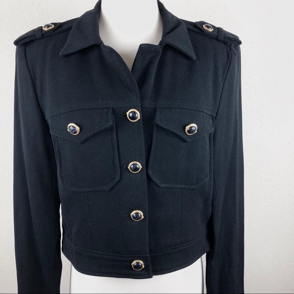 Cache Jacket Button Down Epaulet Shoulder - image 2